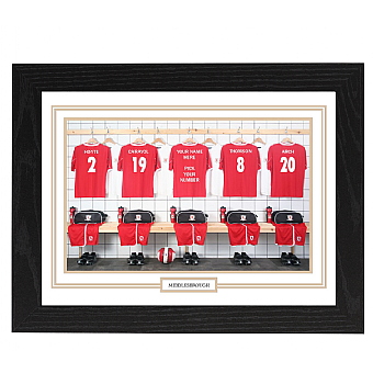 Personalised Framed  Unofficial Middlesborough Football Shirt Photo A3